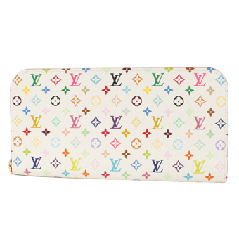 LV ヴィトン 財布 コピー モノグラム M60270 マルチカラー ポルトフォイユ アンソリット 長財布 ホワイト＆オランジュ